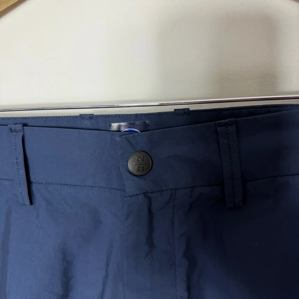 North Sails North Tech Performance Pants Navy Blue Zipper Pocket Slim Leg